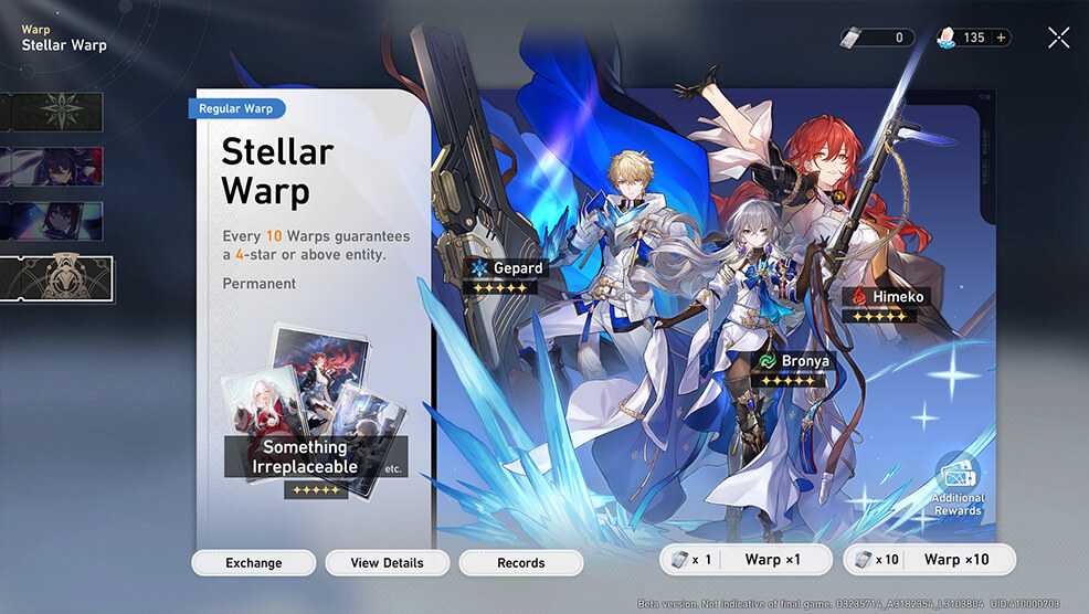 Departure Warp Banner Details and Rates